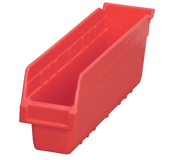 30048red, Shelf Bin 17-7/8 x 4-1/8 x 6, Red 