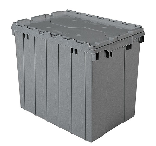 Akro 39170 Grey Attached Lid Container