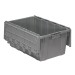 Akro 39160 Grey Attached Lid Container